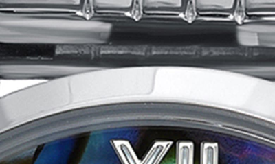 Shop Porsamo Bleu Sylvie Abalone Dial Bracelet Watch, 32mm In Silver