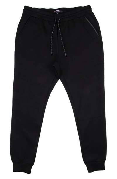 X-ray Multi-panel Moto Joggers In Black/ White