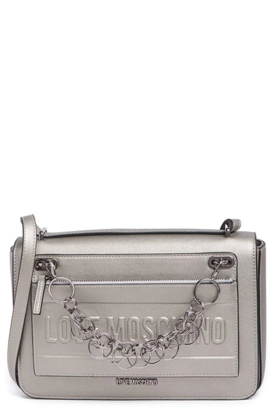 Shop Love Moschino Chain Strap Crossbody Bag In Fucile