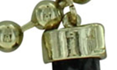 Olivia Welles Gold Plated Alternating Icicle Beaded Statement Necklace In Gold / Black / White