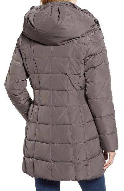 Shop Cole Haan Signature Cole Haan Hooded Down & Feather Jacket In Carbon
