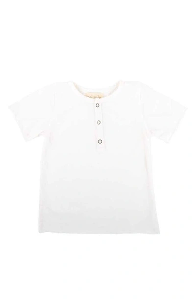 Shop Miki Miette Kids' Pauli Henley T-shirt In White