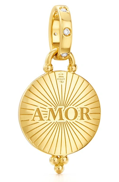 Shop Temple St Clair Amor Pendant In Yellow Gold