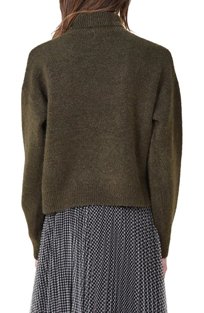 Shop Molly Bracken Turtleneck Sweater In Khaki