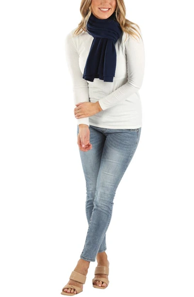 Moozie Luxury Poncho Nursing Scarf In Navy