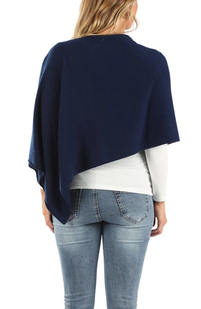 Moozie Luxury Poncho Nursing Scarf In Navy