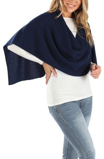 Moozie Luxury Poncho Nursing Scarf In Navy