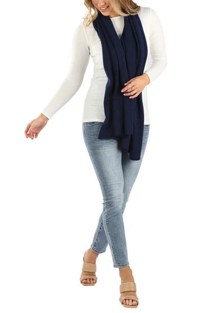 Moozie Luxury Poncho Nursing Scarf In Navy
