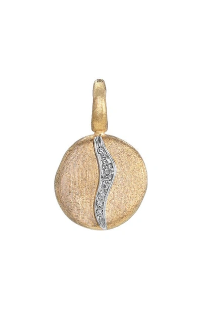 Shop Marco Bicego Jaipur 18k Yellow Gold Small Diamond Accent Pendant In Yellow-white