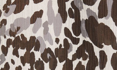 Shop Saint Laurent Leopard Print Cotton & Silk Blouse In Noir Craie Gris