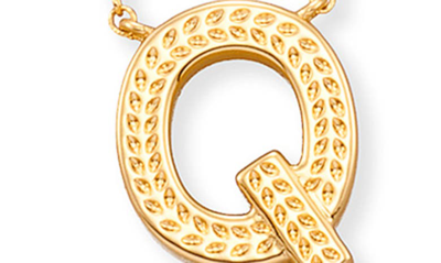 Shop Kendra Scott Initial Pendant Necklace In Gold Metal-q