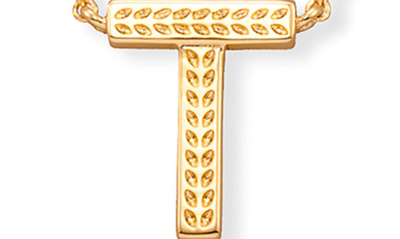 Shop Kendra Scott Initial Pendant Necklace In Gold Metal-t