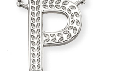 Shop Kendra Scott Initial Pendant Necklace In Rhodium Metal-p