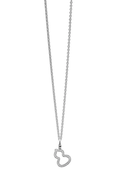 Shop Qeelin Small Wulu Diamond Pendant Necklace In White Gold