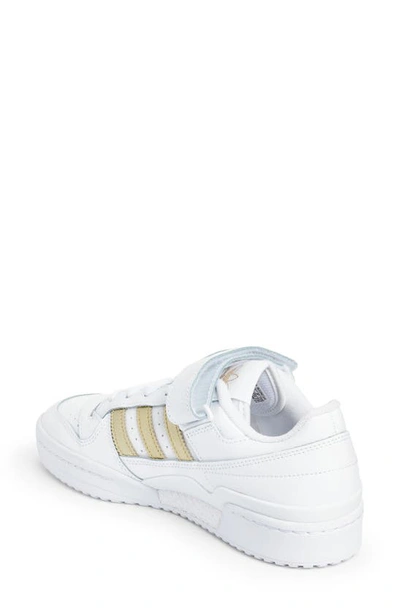 Shop Adidas Originals Forum Low Sneaker In Ftwr White/ Gold/ Black