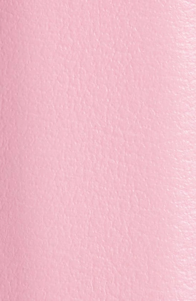 Shop Versace Medusa Leather Skinny Belt In Baby Pink  Gold