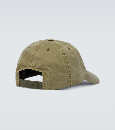 Shop Rrl Embroidered Cotton Cap In Brewster Green
