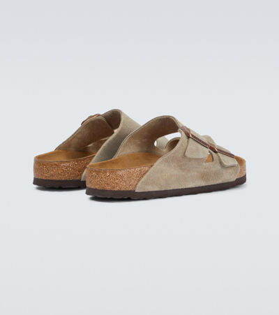 Shop Birkenstock Arizona Sfb Sandals In Taupe