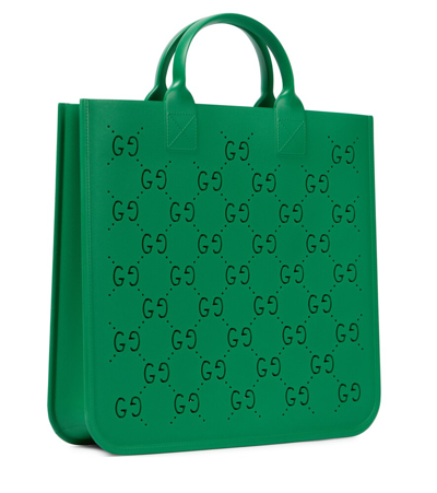 Shop Gucci Gg Cutout Tote Bag In New Shamarock