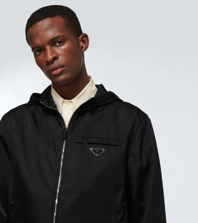 Prada Black Re-nylon Jacket In Nero