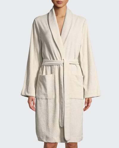 Shop Hanro Plush Short Robe In Moonlight