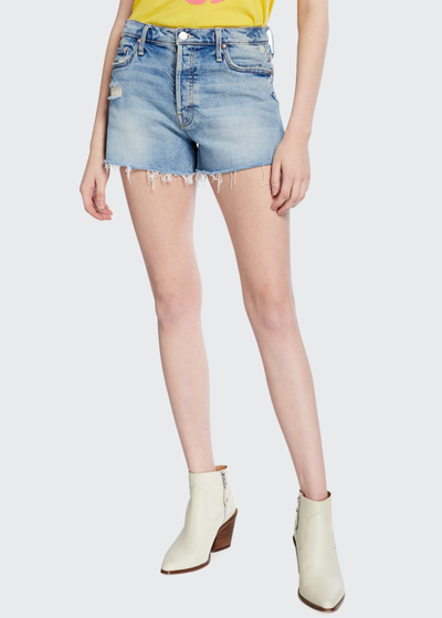 Shop Mother The Tomcat Denim Shorts In True Confessions