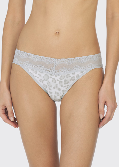 Shop Natori Bliss Perfection V-kini Briefs (one Size) In Heather Grey Prin