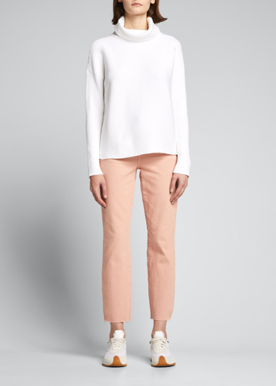 Shop L Agence Sada Slim Straight-leg Cropped Jeans In Dusty Pink