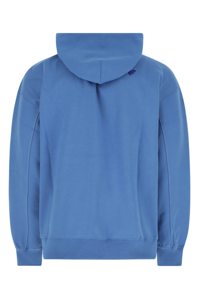 Shop Ader Error Cerulean Blue Cotton Blend Sweatshirt  Blue  Uomo 2