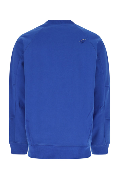 Shop Ader Error Electric Blue Cotton Blend Sweatshirt  Blue  Uomo 2