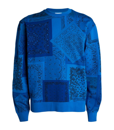 Shop Kenzo Bandana Print Sweatshirt In Blue