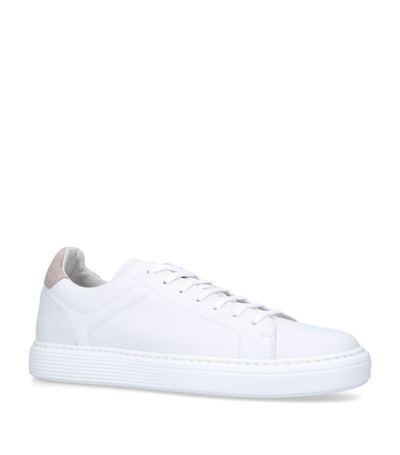 Shop Brunello Cucinelli Suede Sneakers In White