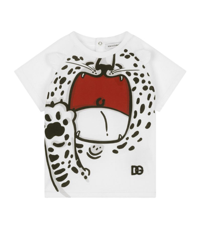 Shop Dolce & Gabbana Cotton Leopard T-shirt (3-30 Months) In Multi