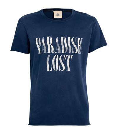 Shop Alchemist Cotton Paradise Lost T-shirt In Navy
