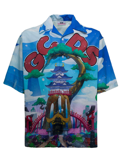 Shop Gcds One Piece Land Of Wano Multicolor Cotton Shirt