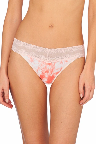Shop Natori Bliss Perfection One-size Thong In Sunrise Tie Dye Print