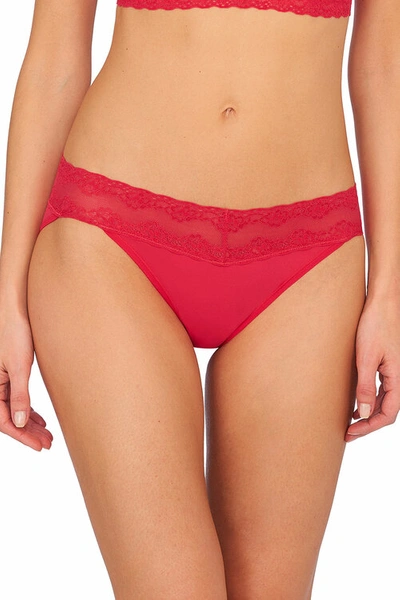 Shop Natori Bliss Perfection Soft & Stretchy V-kini Panty Underwear In Sunset Coral