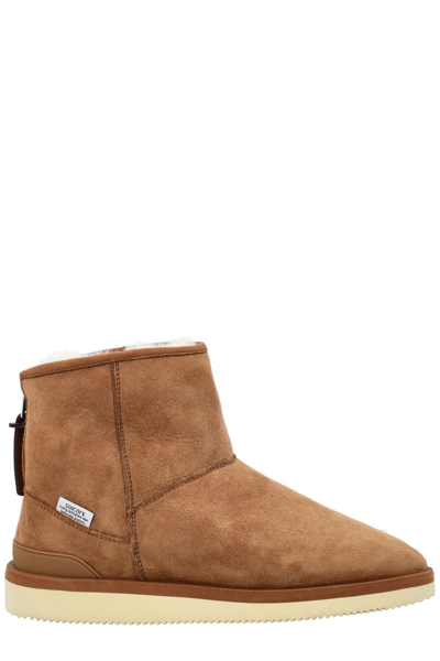 Shop Suicoke Shearling Ankle Boots In Brown