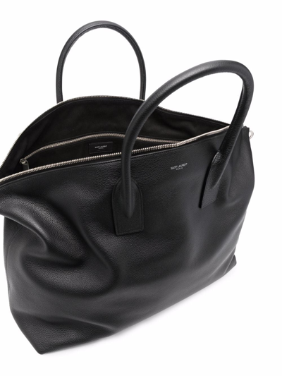 Shop Saint Laurent Large Bowling Tote Bag In Black