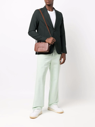 Shop Ami Alexandre Mattiussi Case Logo-print Tote Bag In Brown