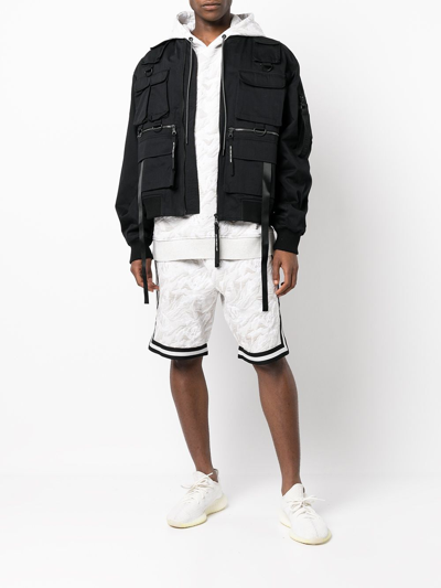 Mostly Heard Rarely Seen Multiple-pocket Bomber Jacket In Black