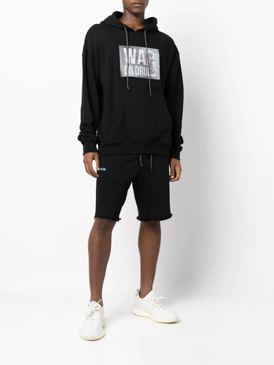 Mostly Heard Rarely Seen Graphic-print Jersey Hoodie In Black