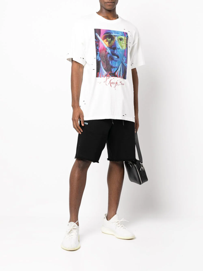 Shop Mostly Heard Rarely Seen Graphic-print Cotton T-shirt In White