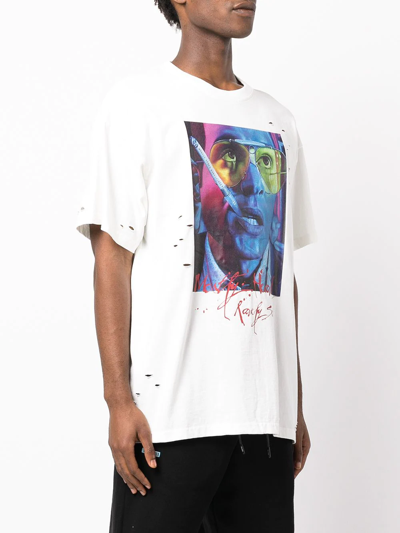 Shop Mostly Heard Rarely Seen Graphic-print Cotton T-shirt In White