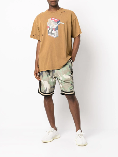 Mostly Heard Rarely Seen Graphic-print Cotton T-shirt In Brown
