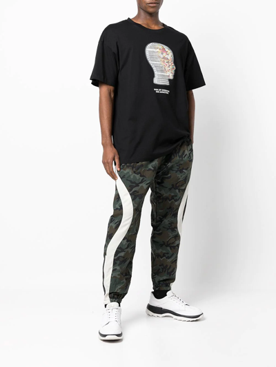 Mostly Heard Rarely Seen Camouflage-print Track Pants In Green