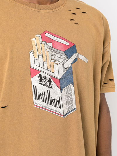 Mostly Heard Rarely Seen Graphic-print Cotton T-shirt In Brown