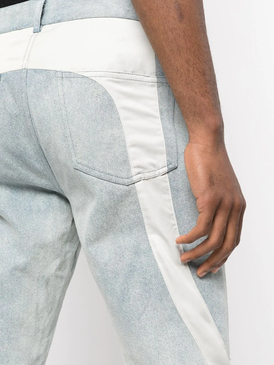 Mostly Heard Rarely Seen Ripped Straight-leg Jeans In Blue
