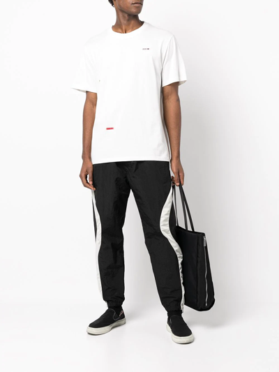 Mostly Heard Rarely Seen Wave Stripe-print Track Pants In Black