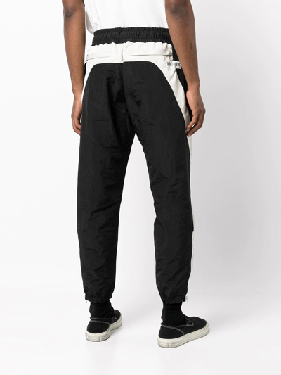 Mostly Heard Rarely Seen Wave Stripe-print Track Pants In Black